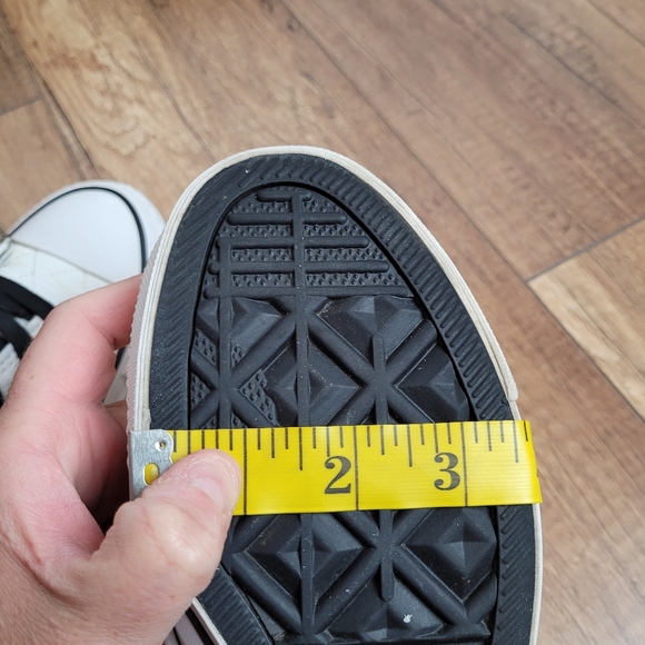 Converse Chuck Taylor Ox diamond Quilted Nylon White Black lined sneakers W 6 - Picture 13 of 16